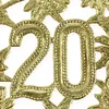 Goldene Jubiläumszahl 20 für Dekoration Ø8cm – Geburtstag, Produktbild-Vorschau 2