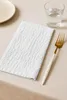 Musselin-Servietten Weiß 45x45 cm – weiche Tischservietten Produktbild-Vorschau 3