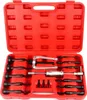 A red plastic case containing a set of automotive tools, specifically a bearing puller set. Voir les images du produit