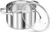 TEAMFAR Kochtopf 24cm 5,7L Edelstahl Nudeltopf Induktion Produktbild-Vorschau 1