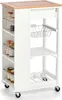 Zeller Küchenrollwagen, Bambus/MDF, weiß, 50 x 37 x 86,5 cm Produktbild-Vorschau 12