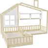 STILVORA  Kinderbett 90x200/140x70 Holzbett mit Fenster und Produktbild-Vorschau 1