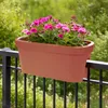 Balkon Geländer Blumenkasten oval 60 cm - Terracotta - Produktbild-Vorschau 9