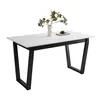 ARTON II ausziehbarer Tisch 140 cm Weiß, Schwarzmetall Produktbild-Vorschau 3