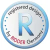 A circular badge with text and a large letter R in the center. Náhled obrázku produktu