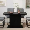A dining table with chairs and stools in a modern dining room setting. Podgląd zdjęcia produktu