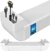 A white cable management channel with various cables plugged into it, shown from a slightly elevated angle. Another section of the channel is shown below. Anteprima dell’immagine prodotto