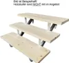 Three wooden shelves mounted on metal brackets, arranged in a tiered structure against a white background. Podgląd zdjęcia produktu