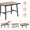 Gartenlounge-Set 5-teilig Ecksofa mit Tisch & Hocker, 150kg Produktbild-Vorschau 4