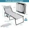 Chaise longue COSTWAY avec appui-tête et poche latérale, Voir les images du produit 3