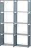 A gray, multi-shelf storage unit against a white background. Produktbild-Vorschau