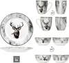 Alois 18pcs Set de petit déjeuner Porcelaine Cerf Bols Voir les images du produit 4