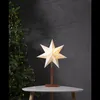 Lampada da terra stella a scacchi con base in legno - Anteprima dell’immagine prodotto 6