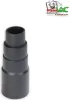 A grey vacuum cleaner adapter is shown against a white background, with a logo in the upper right corner. Produktbild-Vorschau