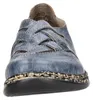 Rieker Damen Slipper aus Leder in Flechtoptik mit Gummizug Produktbild-Vorschau 14