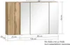 Spiegelschrank 105cm mit LED Aufsatzleuchte VASTO-03-WHITE Produktbild-Vorschau 5