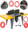 A router table with various accessories, presented on a white background. Podgląd zdjęcia produktu