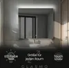 Badspiegel mit LED Beleuchtung 80x70 cm Josie - Horizontal Produktbild-Vorschau 1