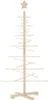 vidaXL Arbre de Noël en bois à décorer 125 cm Pin massif Voir les images du produit 1