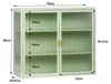 70cm Wandschrank Glas Doppeltür Modern Grün Geflochten Produktbild-Vorschau 20