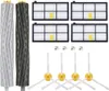 A collection of vacuum cleaner accessories, including brushes, filters, and screws, arranged on a white background. Podgląd zdjęcia produktu