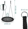 Altalena a nido Relaxdays, rotonda, per bambini e adulti, Anteprima dell’immagine prodotto 4