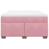Boxspringbett mit Matratze Rosa 140x190 cm Samt Produktbild-Vorschau 4