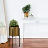 Cornice per vaso di piante in due pezzi | H 40 cm nero-oro Anteprima dell’immagine prodotto 3