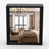 A bedroom interior reflected in a wardrobe door. Produktbild-Vorschau