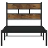 vidaXL Metallbett ohne Matratze Räuchereiche 90x190 cm Produktbild-Vorschau 4