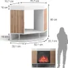Elektrický krb Vicco Lynea biely 100 cm s realistickým Náhľad obrázku produktu 3