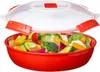 Sistema Microwave Mikrowellen Teller, 1,3 l, rot 3er Set Produktbild-Vorschau 5