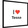 MuchoWow® Gerahmtes Poster Ich liebe - Tessa - Mädchen Produktbild-Vorschau 1
