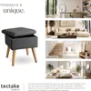 tectake® Sgabello con contenitore Elva in look lino Anteprima dell’immagine prodotto 20