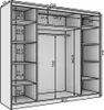 Schrank mit Spiegel mit dekorativen Sprossen – moderner Produktbild-Vorschau 5
