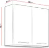 Meuble de cuisine supérieur à deux portes 80 cm ZHILAN - Voir les images du produit 7