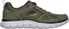 Side view of a single olive green athletic shoe against a white background. Produktbild-Vorschau