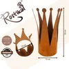 Rostikal Metall Deko Kronen Set 22 cm und 32 cm Vintage Produktbild-Vorschau 4