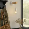 MasterLED Hängende Wandleuchte - E27 - Weiß mit Holz - Produktbild-Vorschau 3