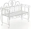 Gartenbank LENAR - Metall Weiß 128x46x94 cm | Metallbank Produktbild-Vorschau 1