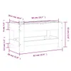 vidaXL Tabouret de jardin 62x30x32 cm Bois de pin imprégné Voir les images du produit 7