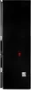 A black refrigerator-freezer combination unit is shown from the side. Produktbild-Vorschau