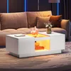 MODFU Table Basse - Meuble Salon LED Rectangulaire avec 2 Voir les images du produit 2