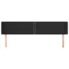 The Living Store Kopfteil mit Ohren Schwarz 203x16x78/88 cm Produktbild-Vorschau 3