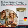 200x WELLGRO Einmachgläser 435ml – Schraubdeckel TO82 gold Produktbild-Vorschau 4