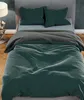 Teddyplüsch Bettwäscheset 200x200 cm Dunkelgrün Anthrazit Produktbild-Vorschau 2