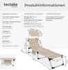 tectake® Aluminium Sonnenliege Lorella gepolstert, klappbar Produktbild-Vorschau 5