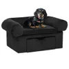 vidaXL Hundesofa mit Schublade Schwarz 75x50x38 cm Plüsch Produktbild-Vorschau 2