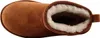 A top-down view of a brown boot with a fluffy white lining. Anteprima dell’immagine prodotto