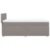 vidaXL Boxspringbett mit Matratze Taupe 90x200 cm Stoff Produktbild-Vorschau 7